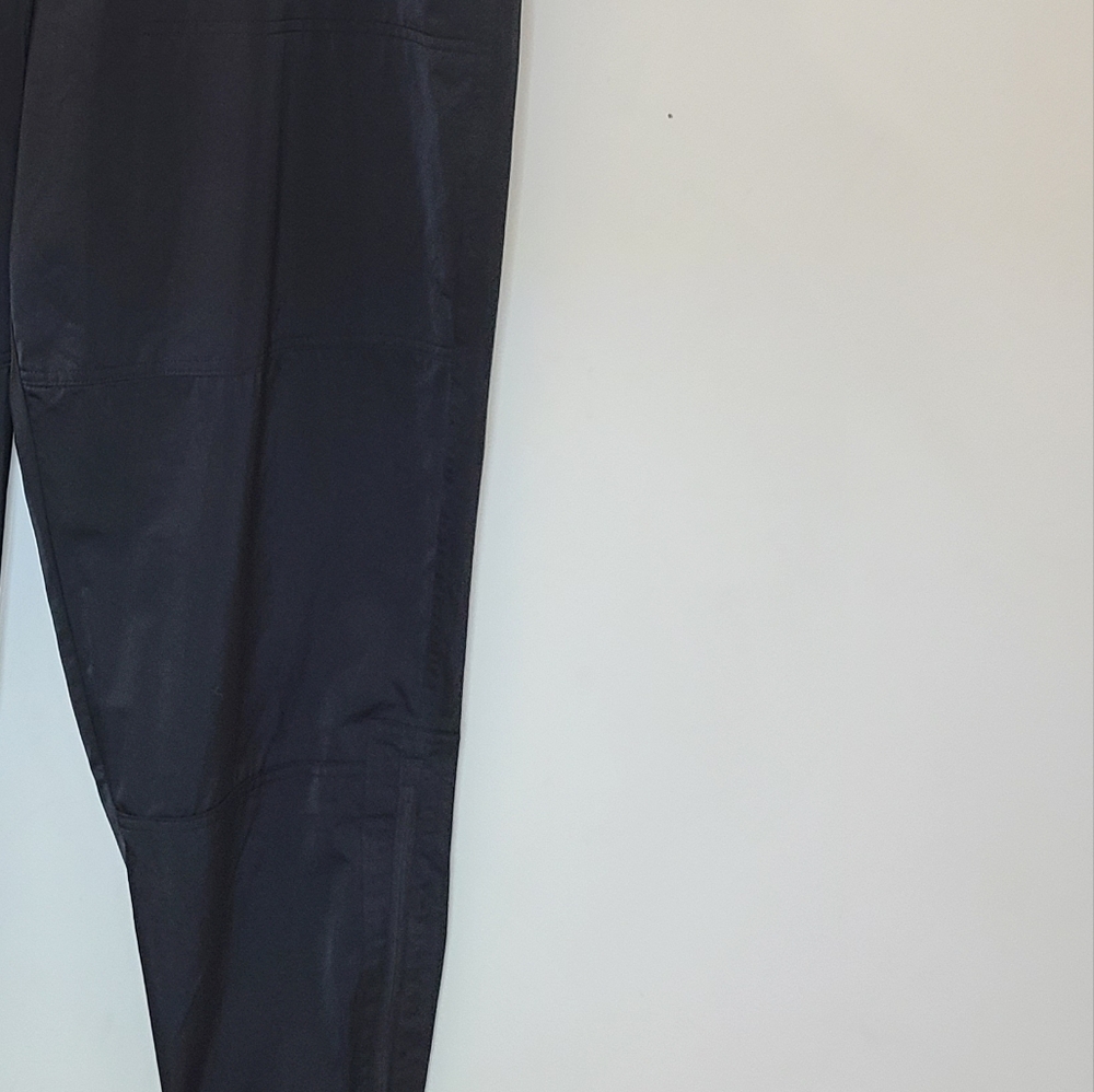 Athleta Radiant Shiny Black Joggers Zipper & Snap Hem Sz 16 NWT - Picture 3 of 13